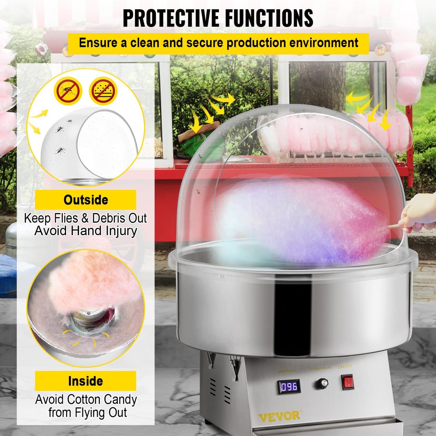 Serve Safer, Cleaner Candy Floss with a Professional Dome Cover - image 3