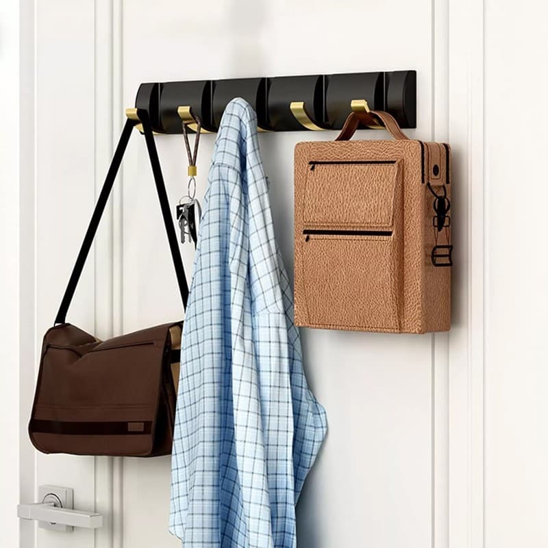 Wall Mounted Coat Rack with 5 Smart, Foldable Hooks - image 5