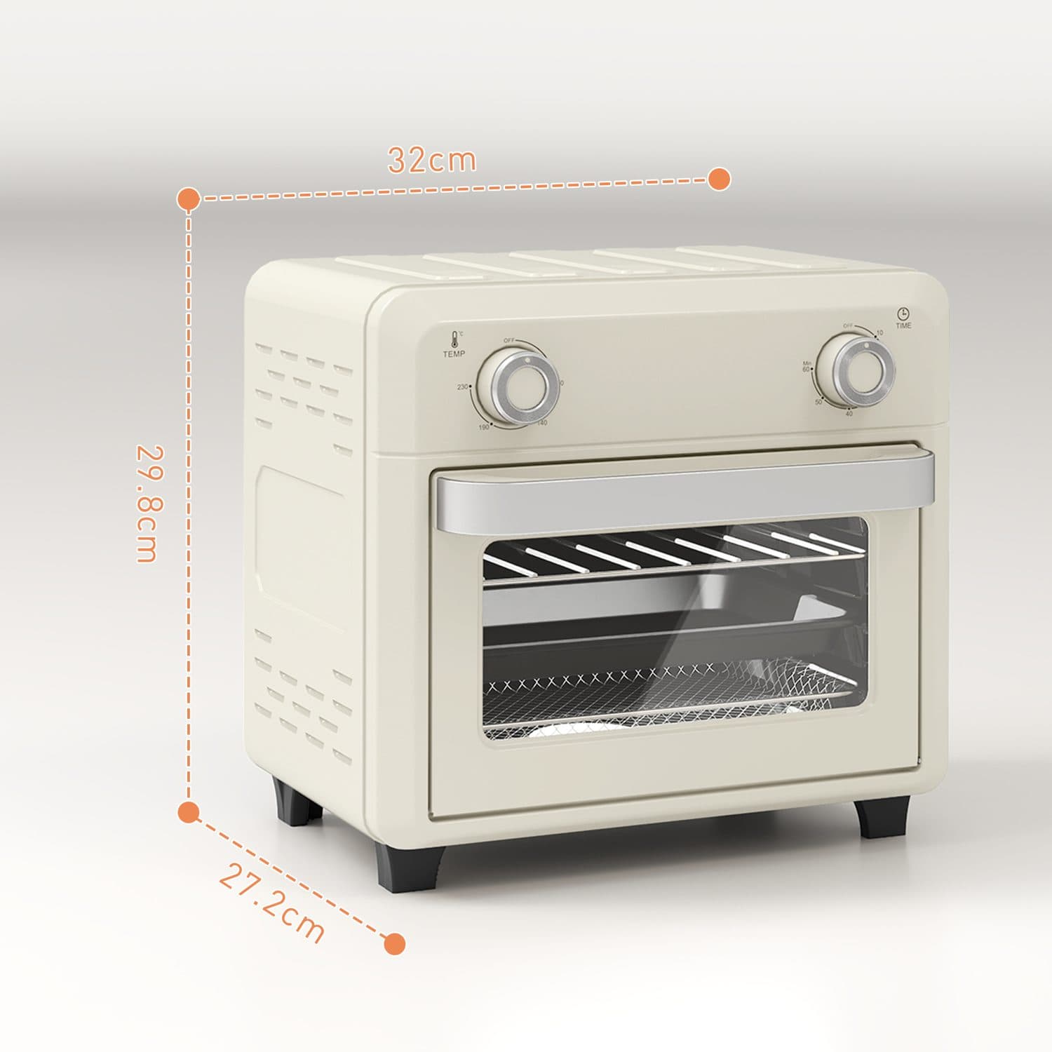 Compact 10L Air Fryer Oven for Roasting, Baking and Grilling - image 3