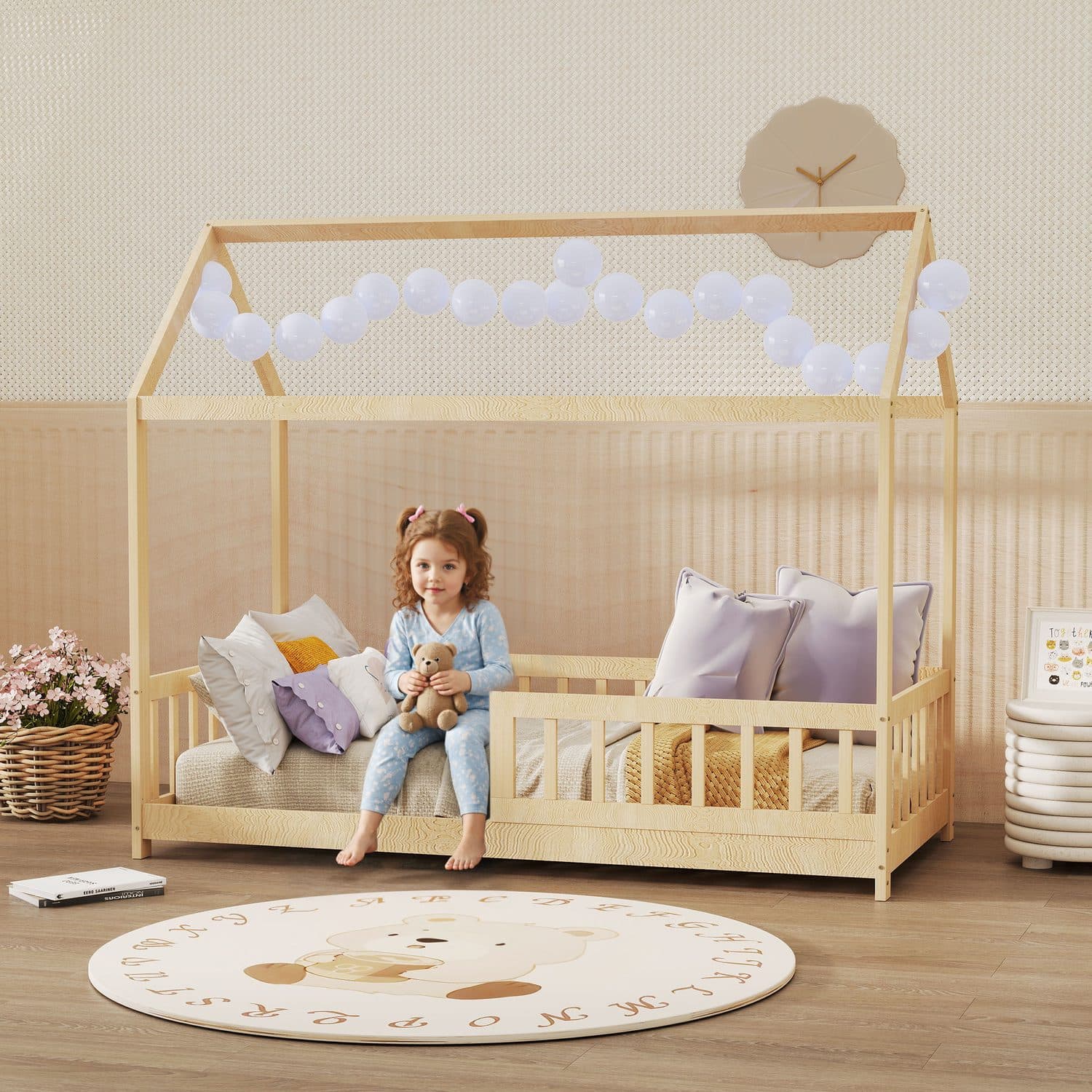 Solid Pine House Bed - image 3