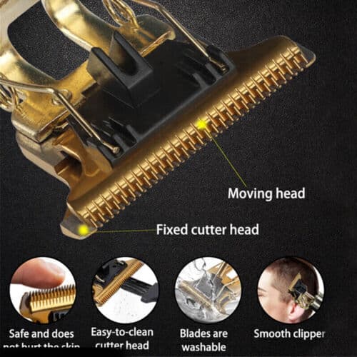 Metal-Shell Cordless Hair Clippers for Men - image 5