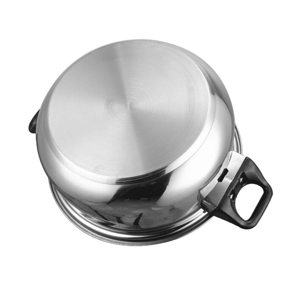 12-Piece Stainless Steel Pan Set with Reinforced Glass Lids - image 5