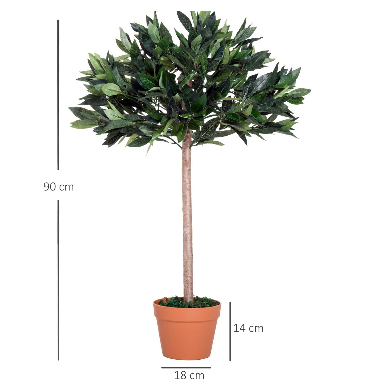 Two fuss-free artificial olive topiary trees, ready to display - image 1