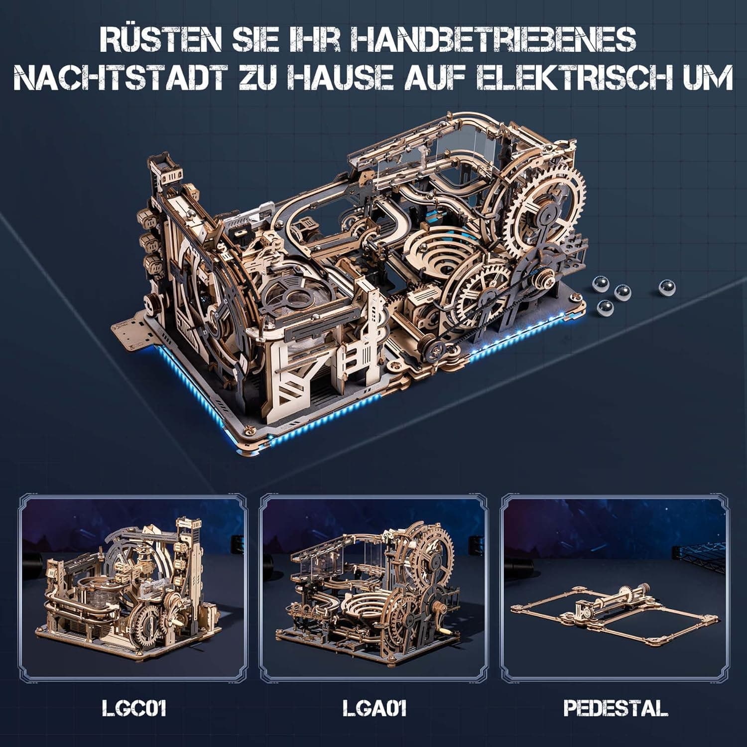 3D Wooden Puzzle: Electric Marble Run - image 9