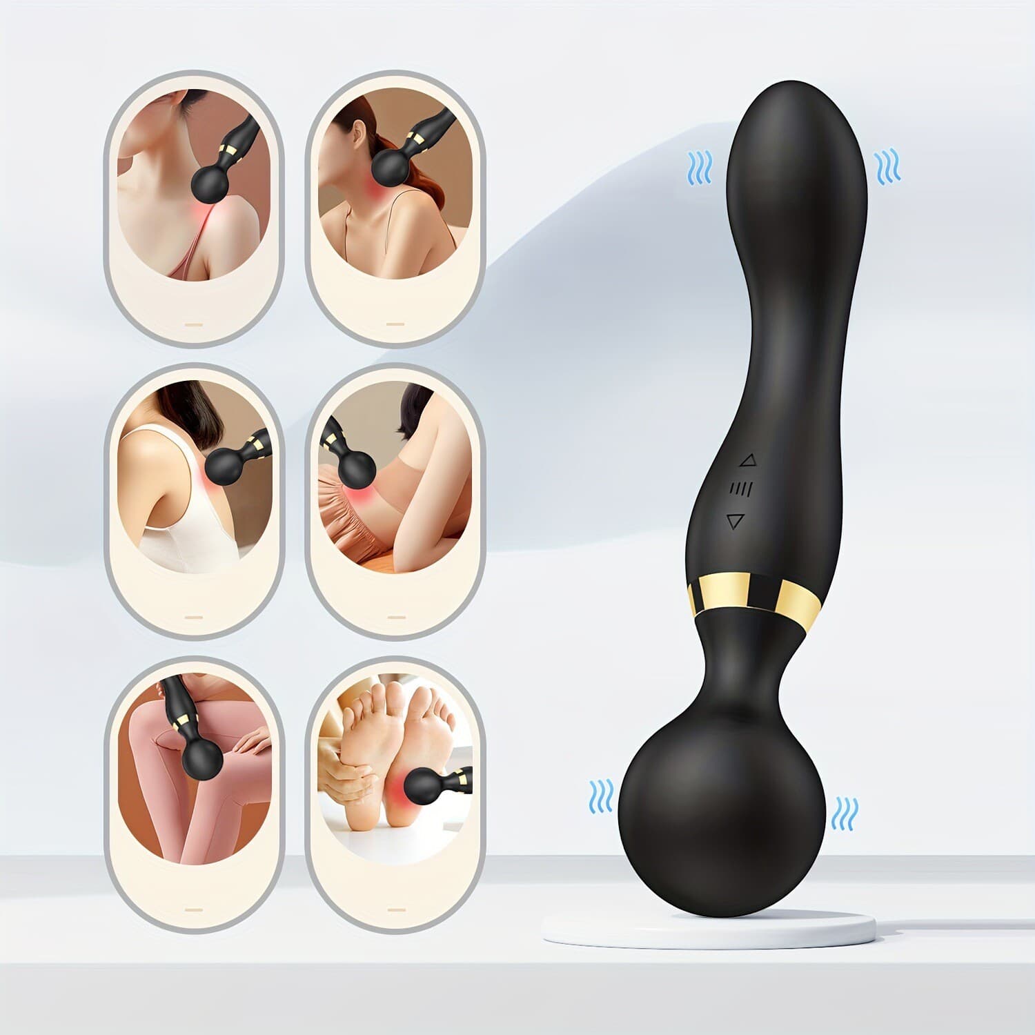 Quiet Rechargeable Body Massager with 20 Speed Settings - image 4