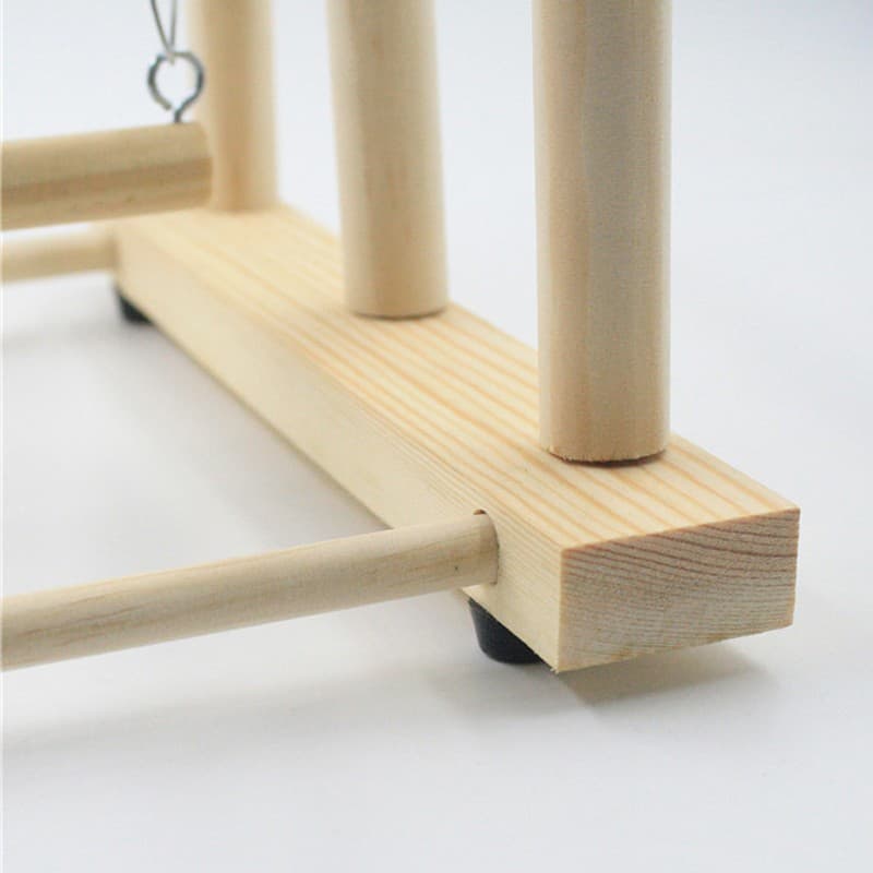 Portable Solid Wood Playstand for Parrots and Cockatiels - image 5