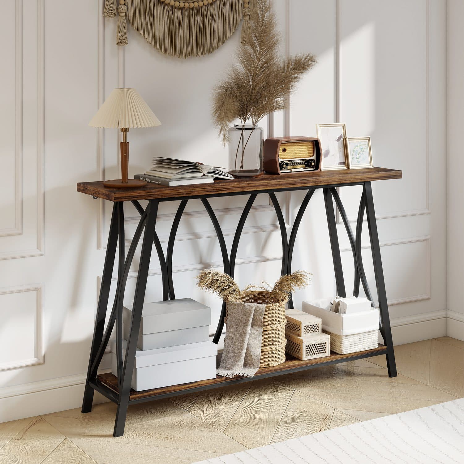 Industrial 2-Tier Console Table - image 2
