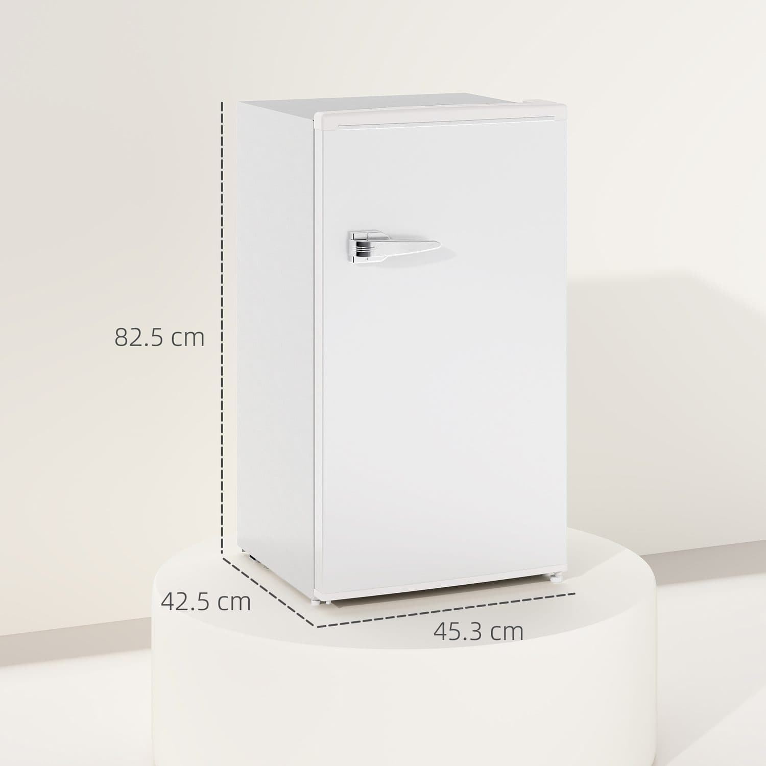 85-Litre Under-Counter Retro Fridge in White With Chiller Box - image 1