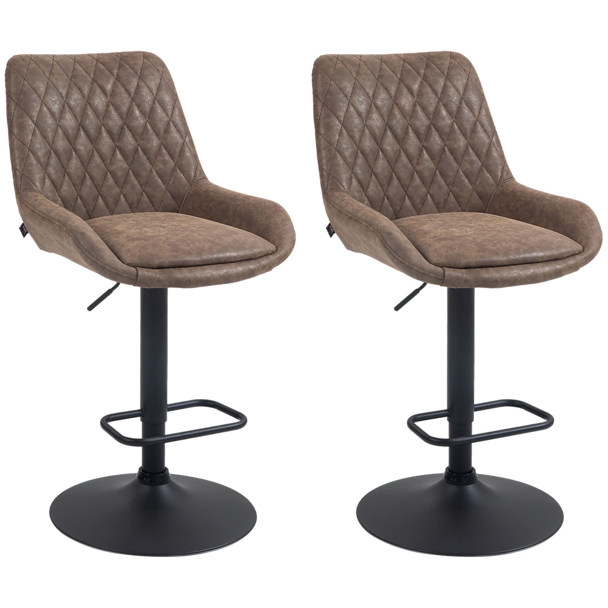 Retro Faux Leather Bar Stools