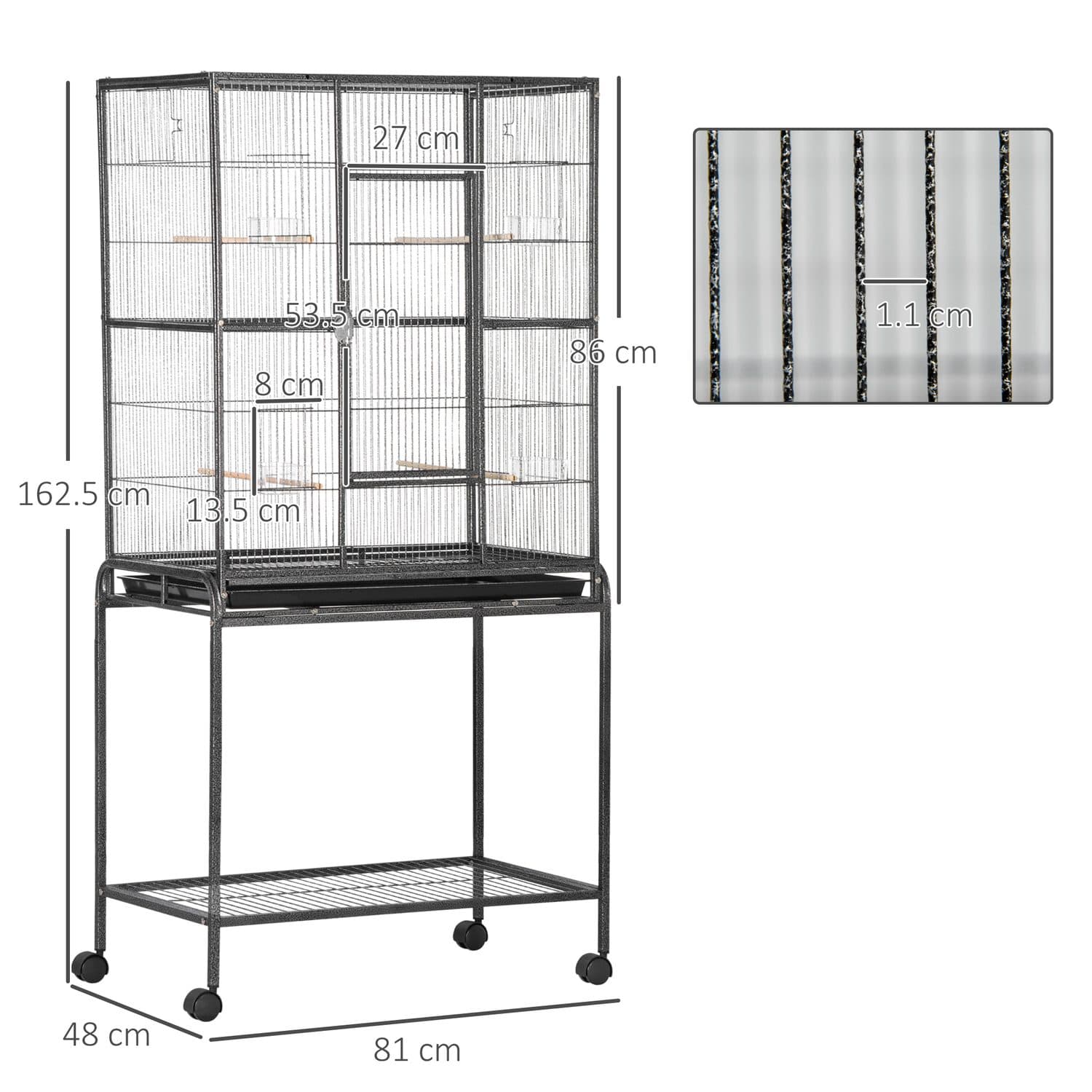 PawHut Large Bird Cage with Detachable Stand - image 5