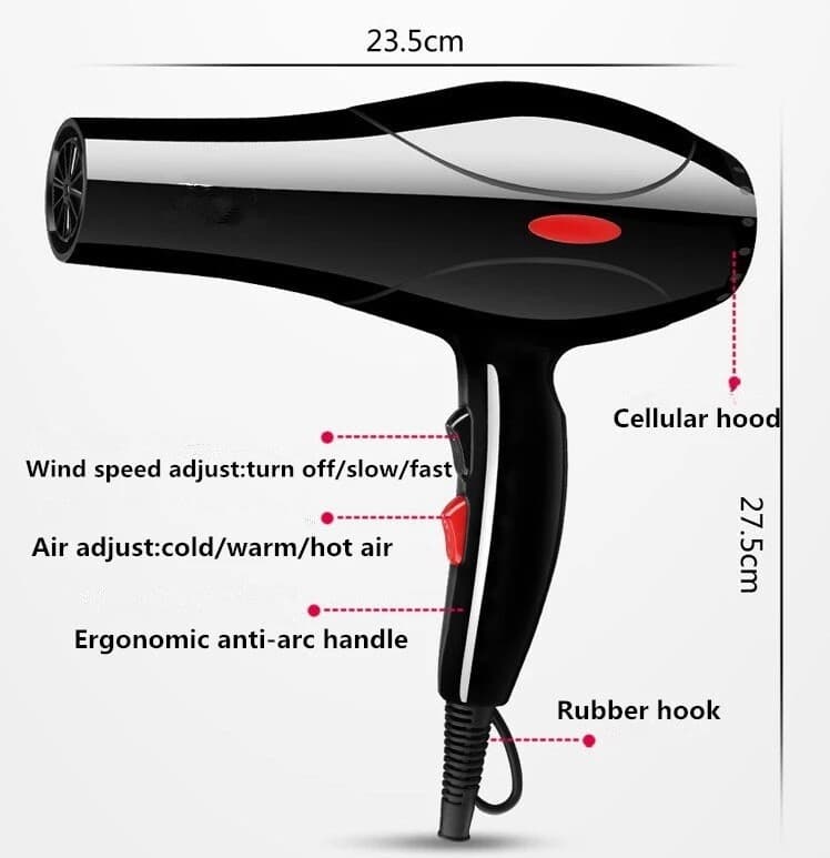 High-Power Hair Dryer with Full Styling Attachment Set - image 2