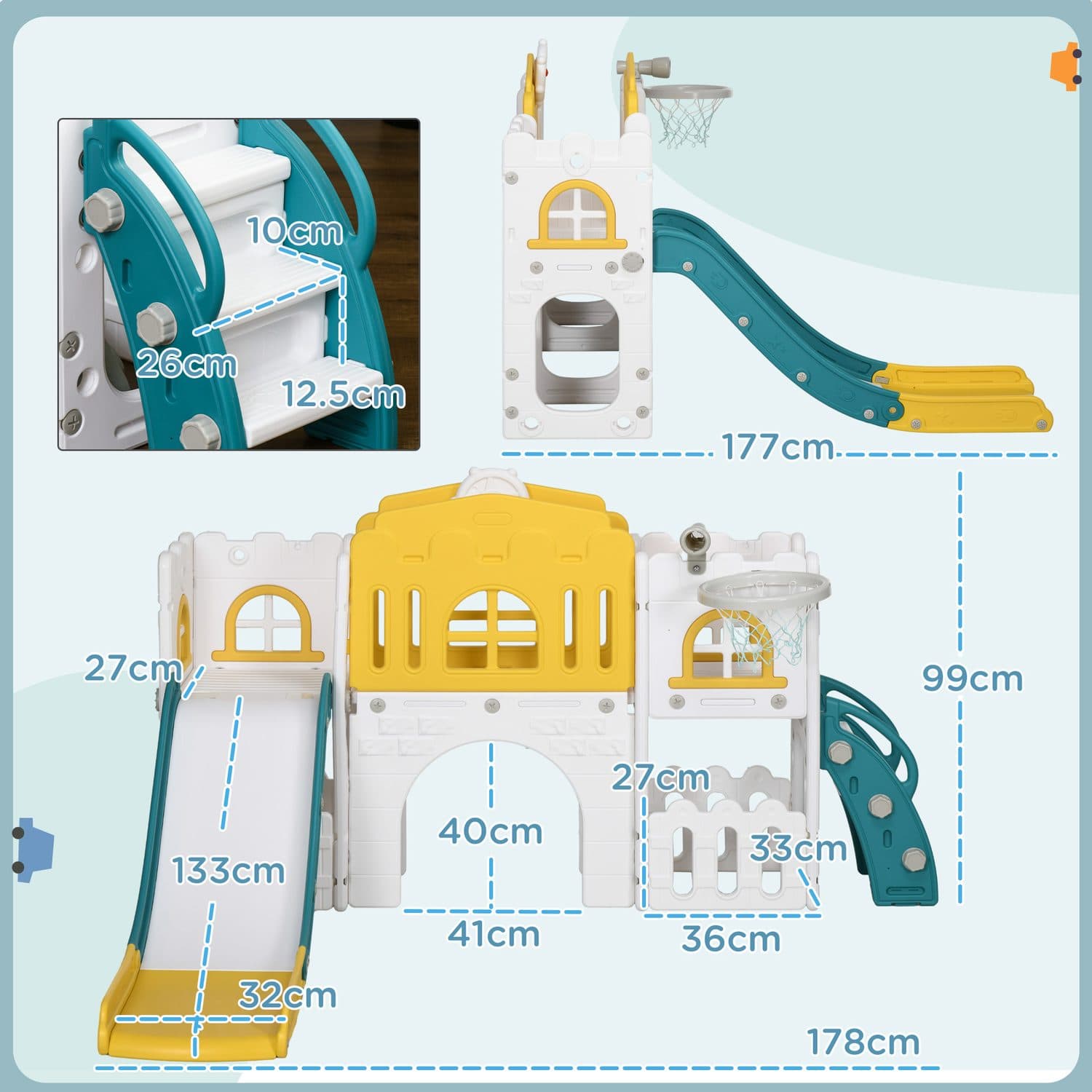 7-in-1 toddler slide for active indoor play - image 3