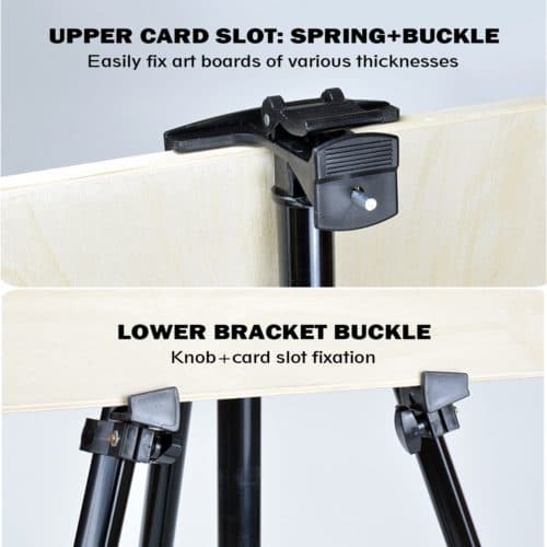 Foldable Aluminium Art Easel with Integrated Storage Tray - image 6