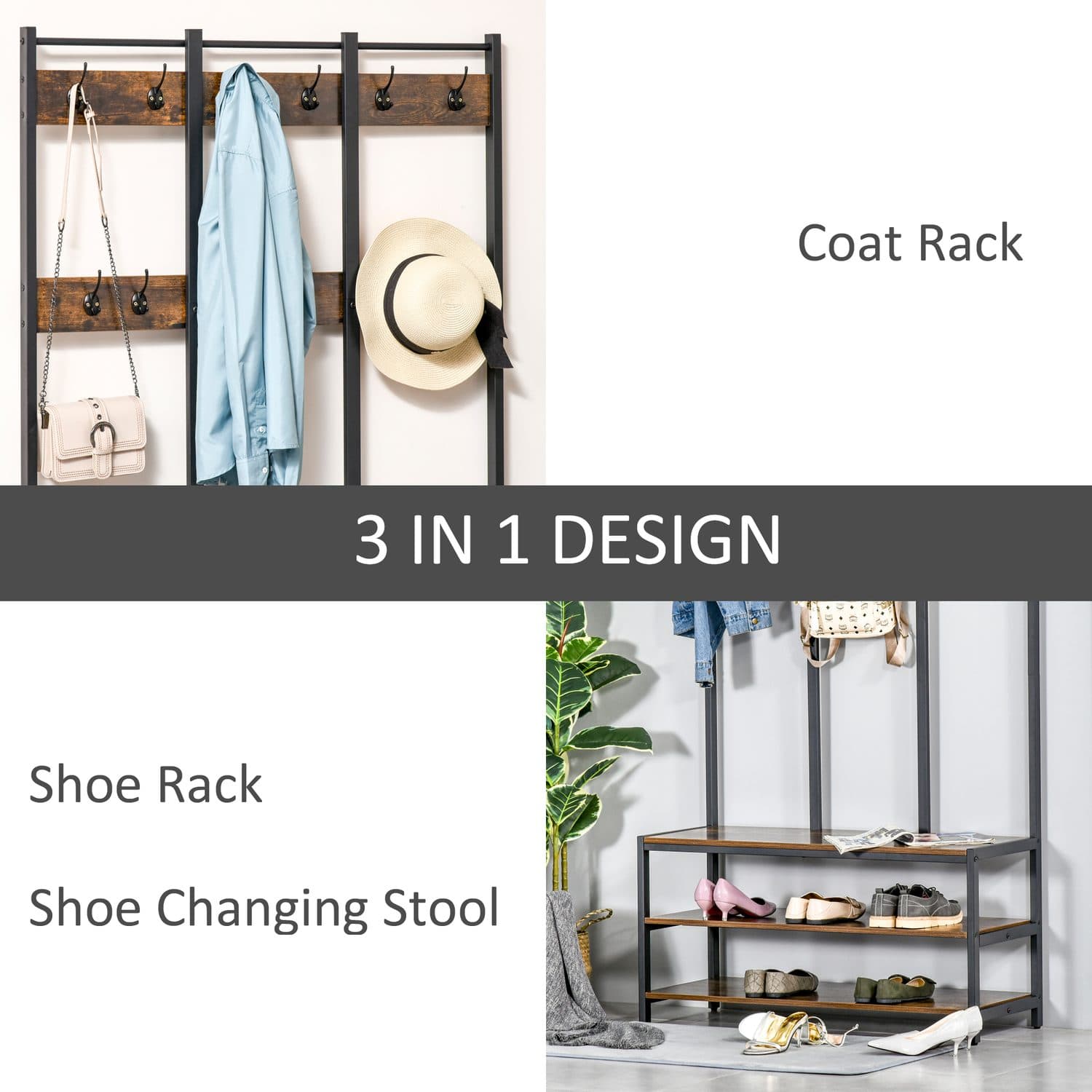 Industrial Coat & Shoe Stand - image 5