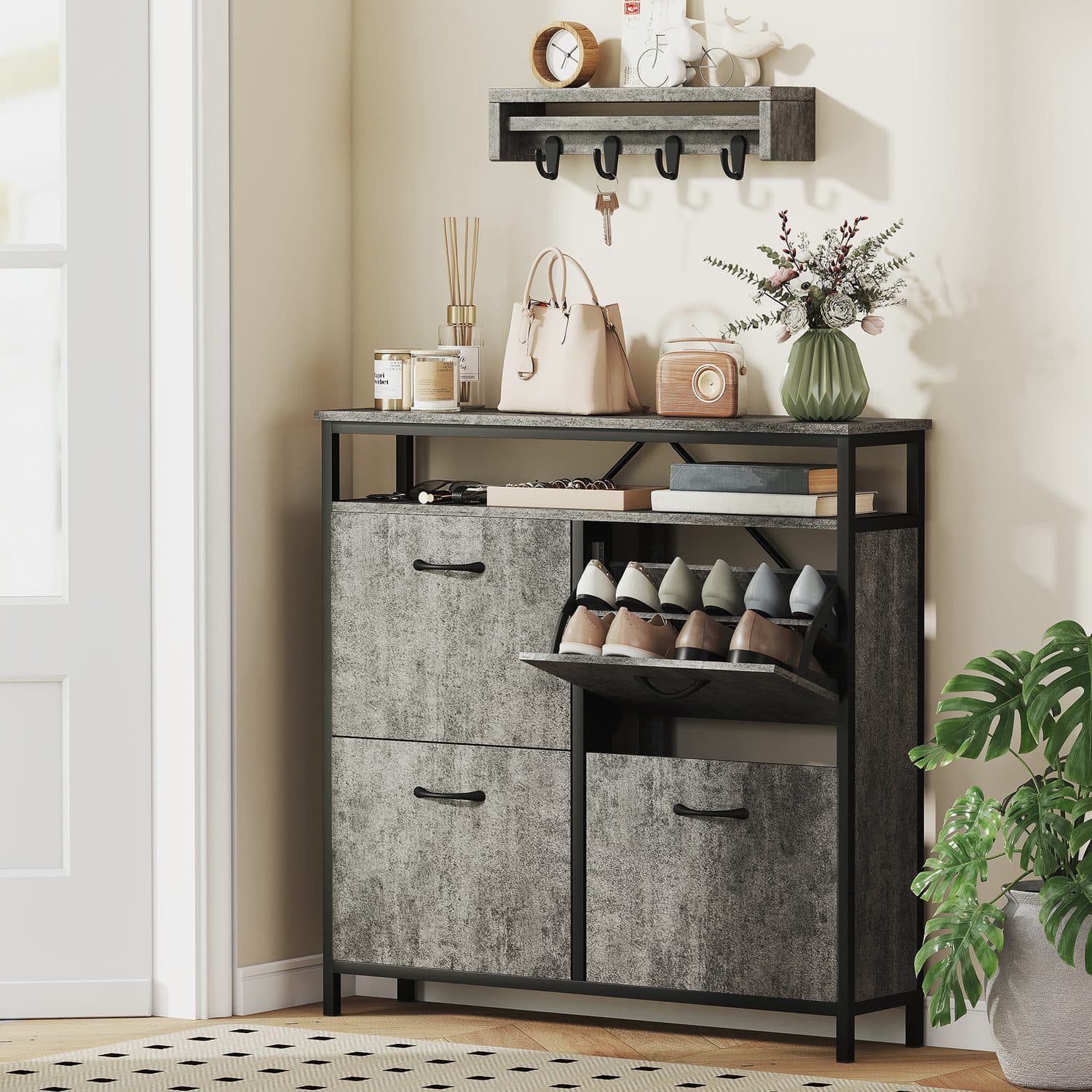 Slim Industrial Shoe Cabinet - image 5