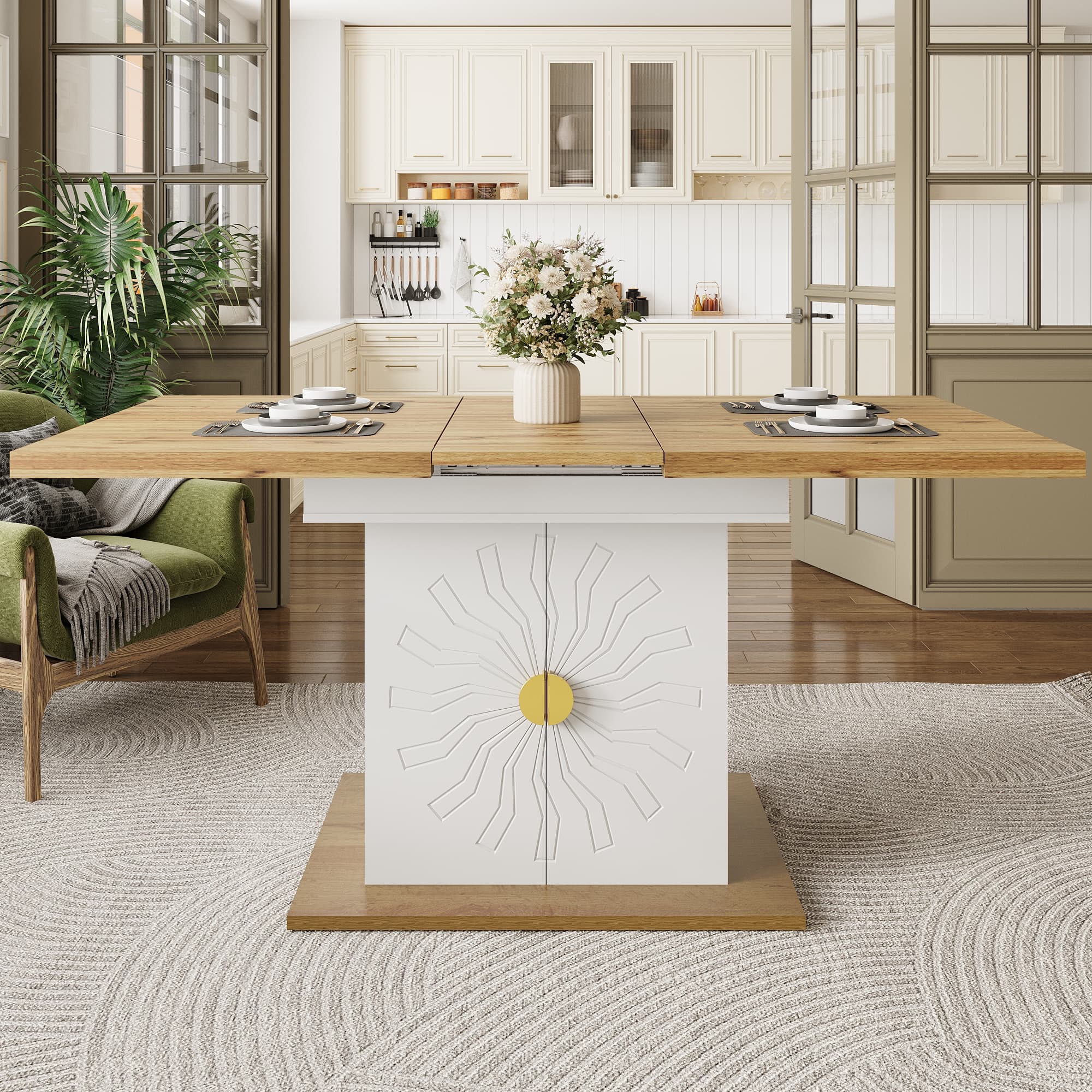 Extendable Dining Table with Clever Integrated Storage - image 4