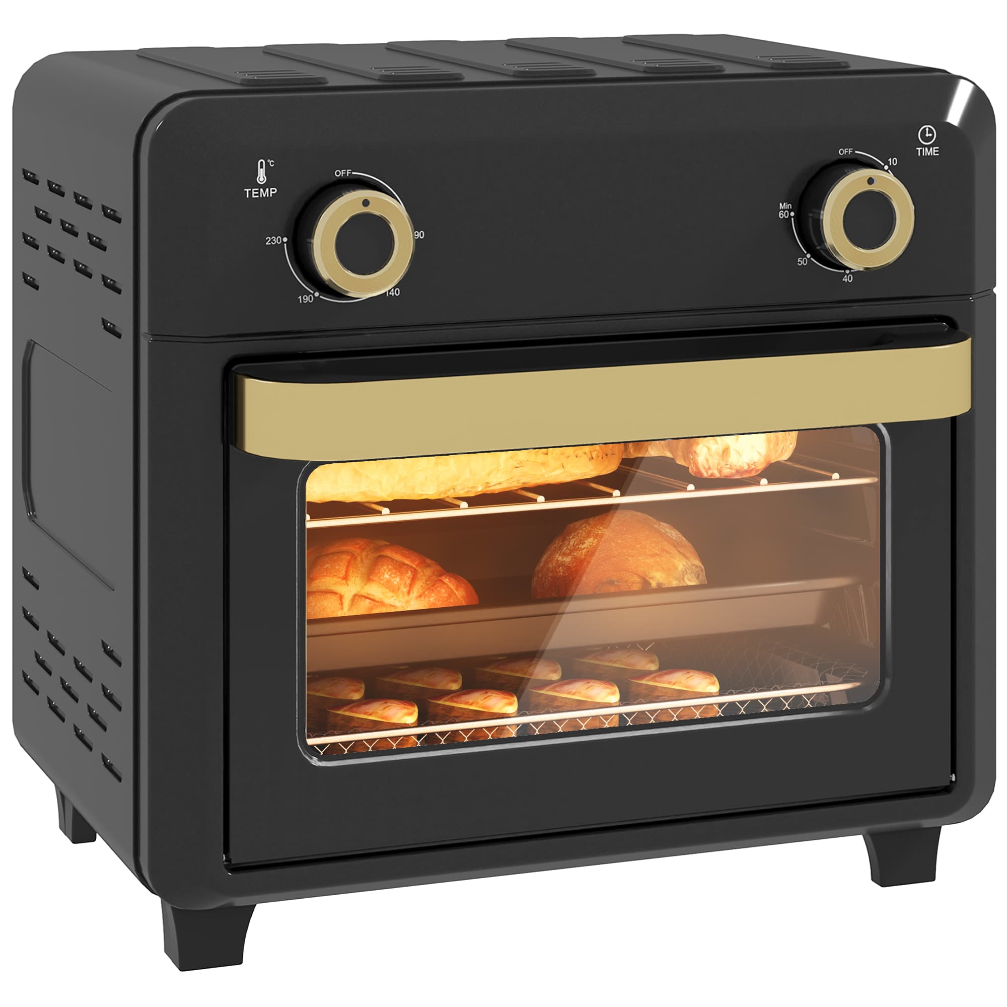10L Air Fryer Mini Oven with Adjustable Temperature and Timer