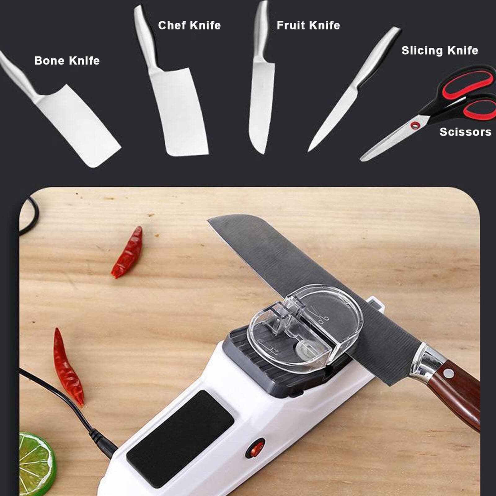 USB Electric Knife Sharpener: Perfect Knives & Scissors in Seconds - image 5