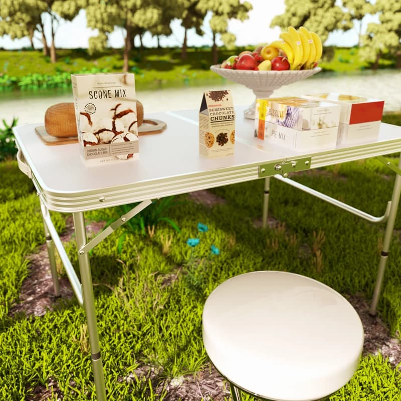 Set up a sturdy folding table wherever you need it - image 2