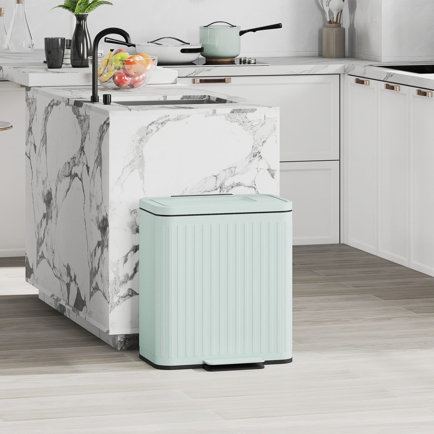 Sort Waste and Recycling with This 40L Dual Pedal Bin - image 5