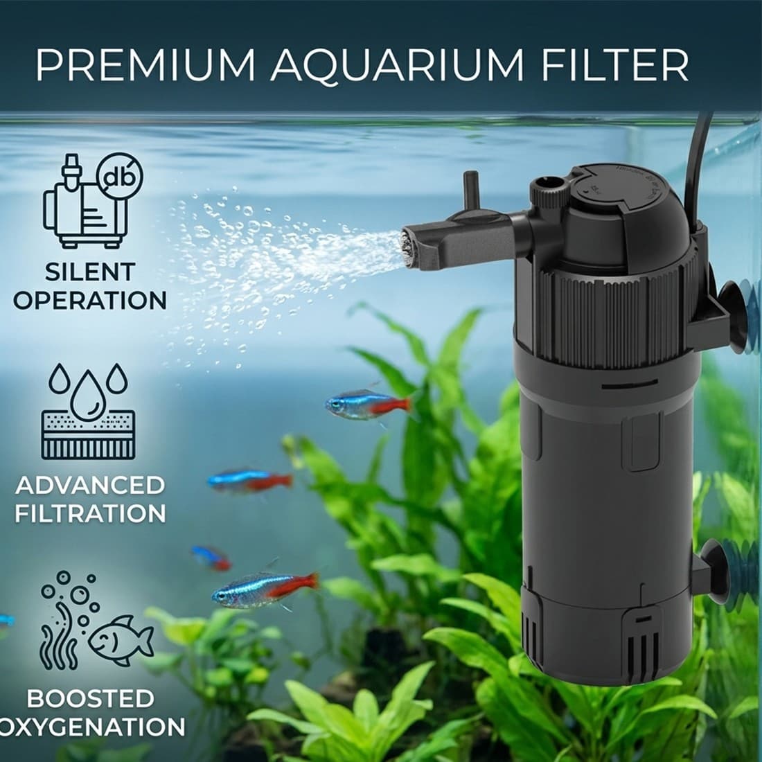 400L/H Internal Filter for Aquariums and Fish Tanks