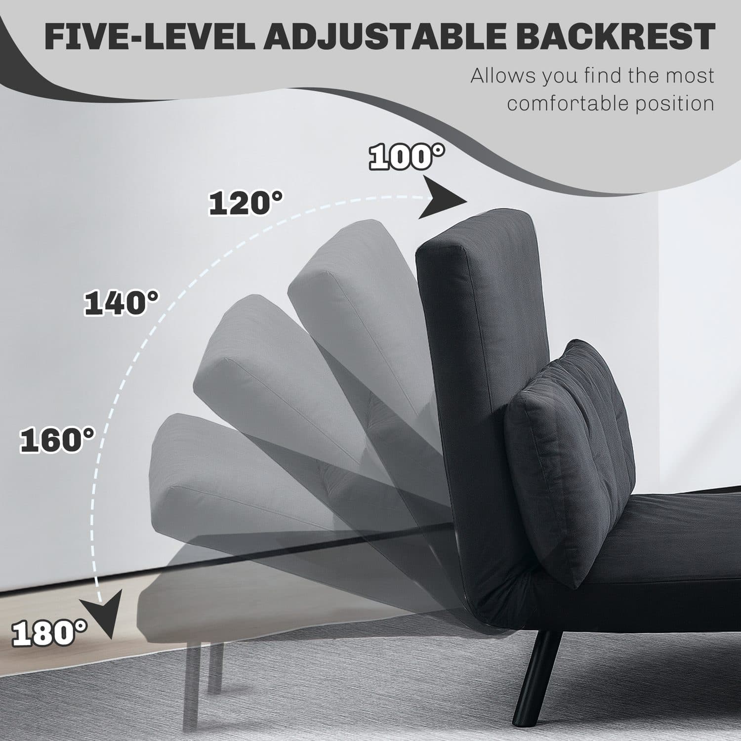 4-in-1 Velvet Double Sofa Bed - image 5