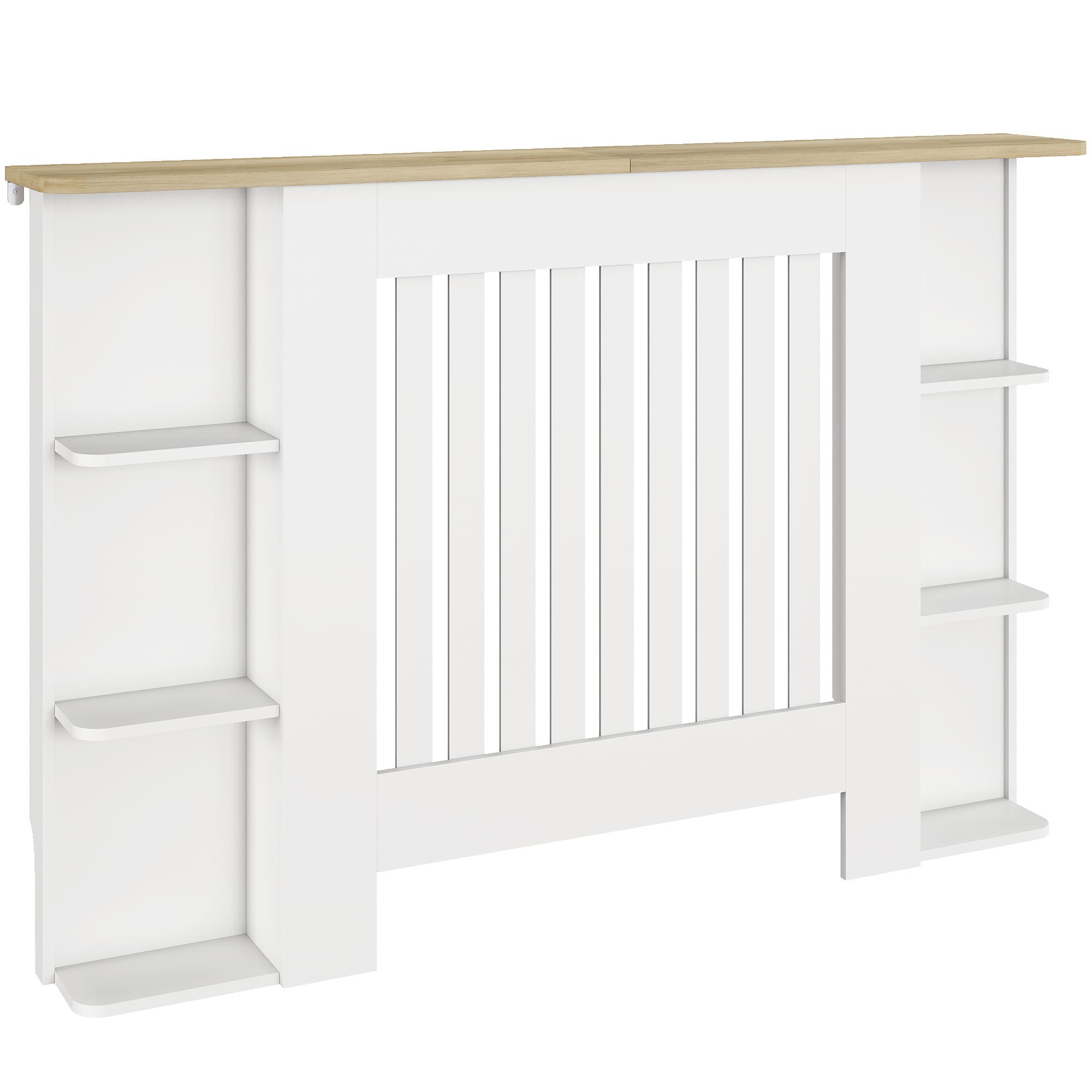 White Slatted Radiator Cover