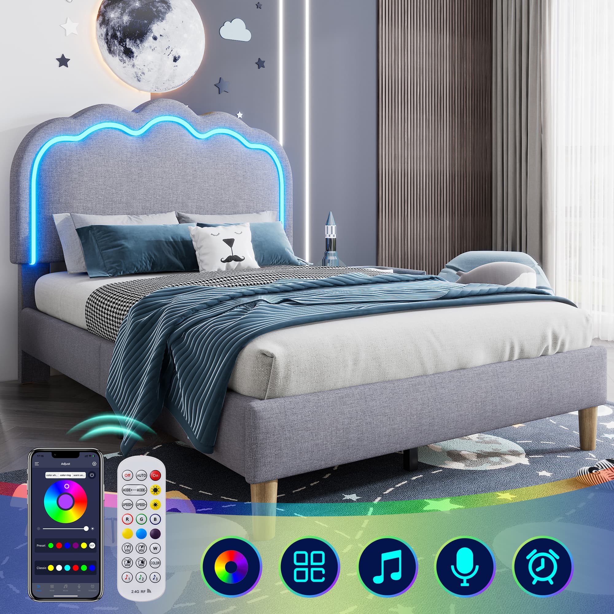 LED Single Bed Frame - image 2