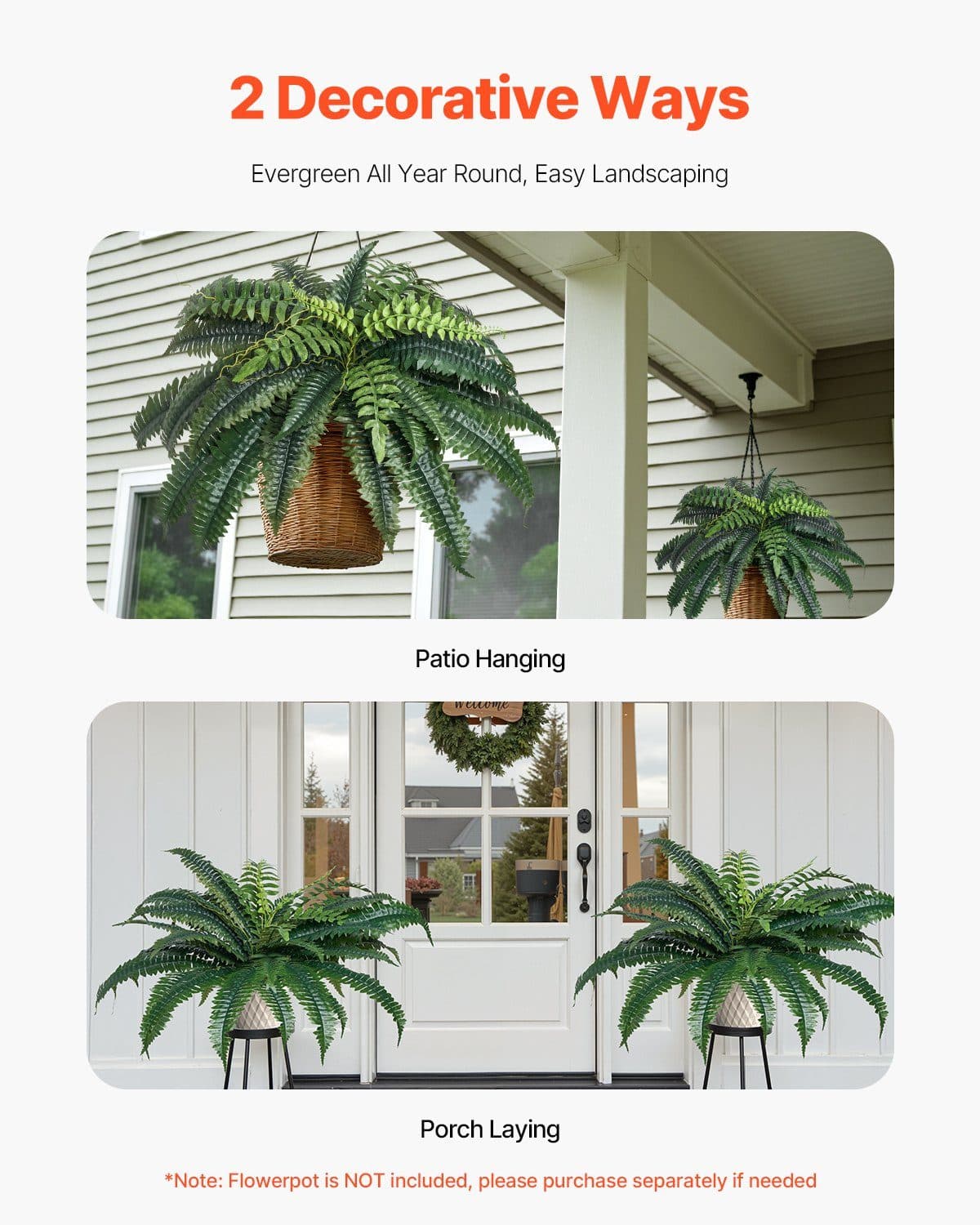 Lush Artificial Boston Ferns - image 5