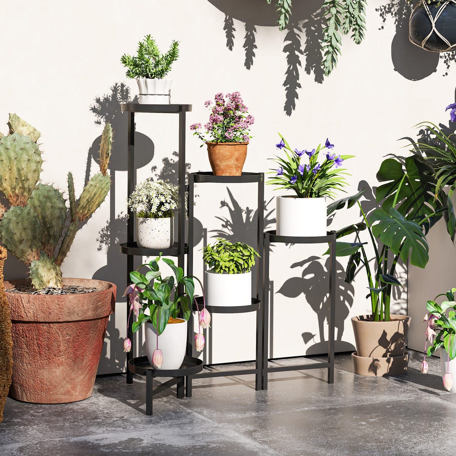 Show Off Your Plants With a Foldable Four-Tier Metal Stand - image 2