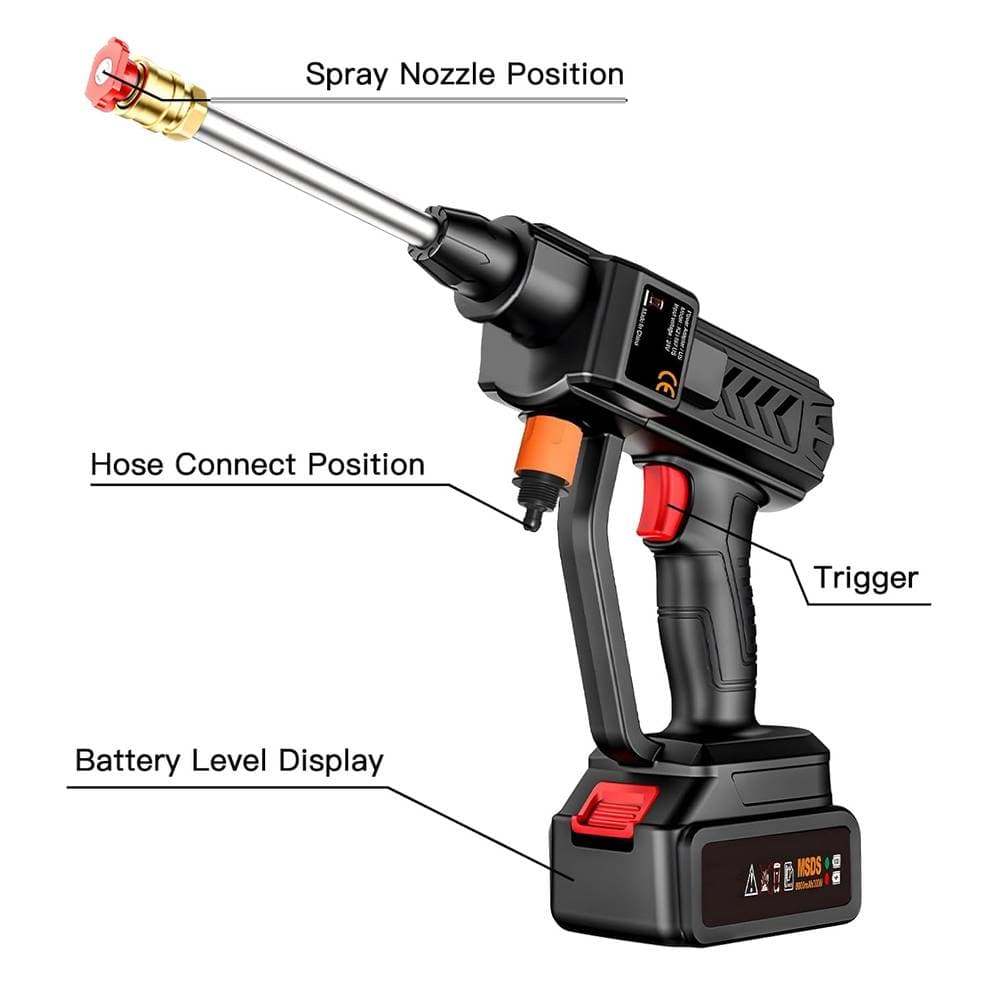Portable Cordless Pressure Washer — 406PSI with 3 Nozzles - image 8