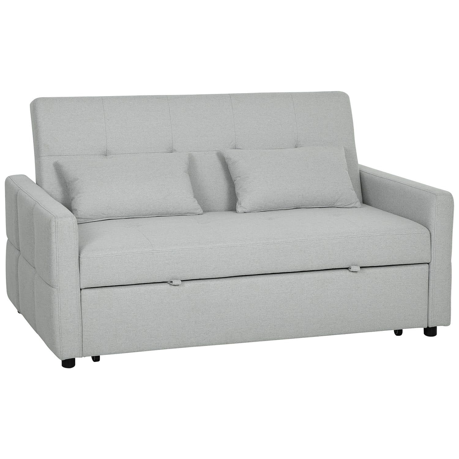 3-Way Light Grey Sofa Bed