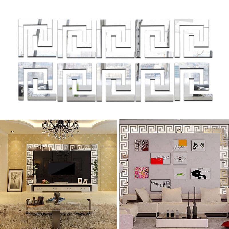 Gold 3D Mirror Wall Stickers - image 6