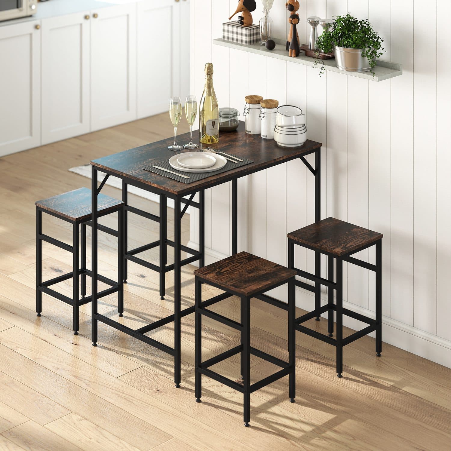 Space-Saving Breakfast Bar Set - image 1