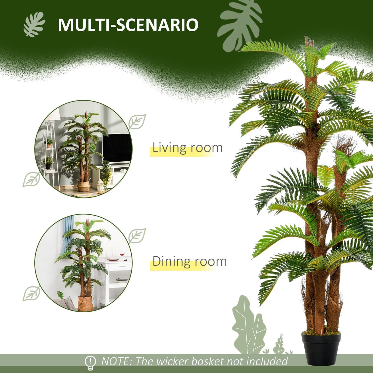 150cm Artificial Tropical Fern - image 5