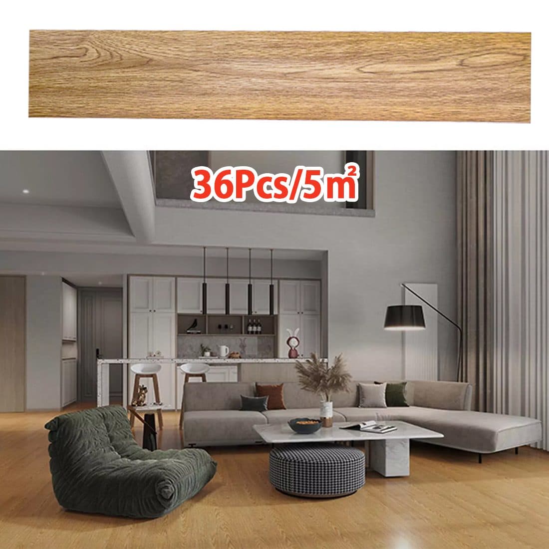 Wood Effect Vinyl Floor Planks - image 2