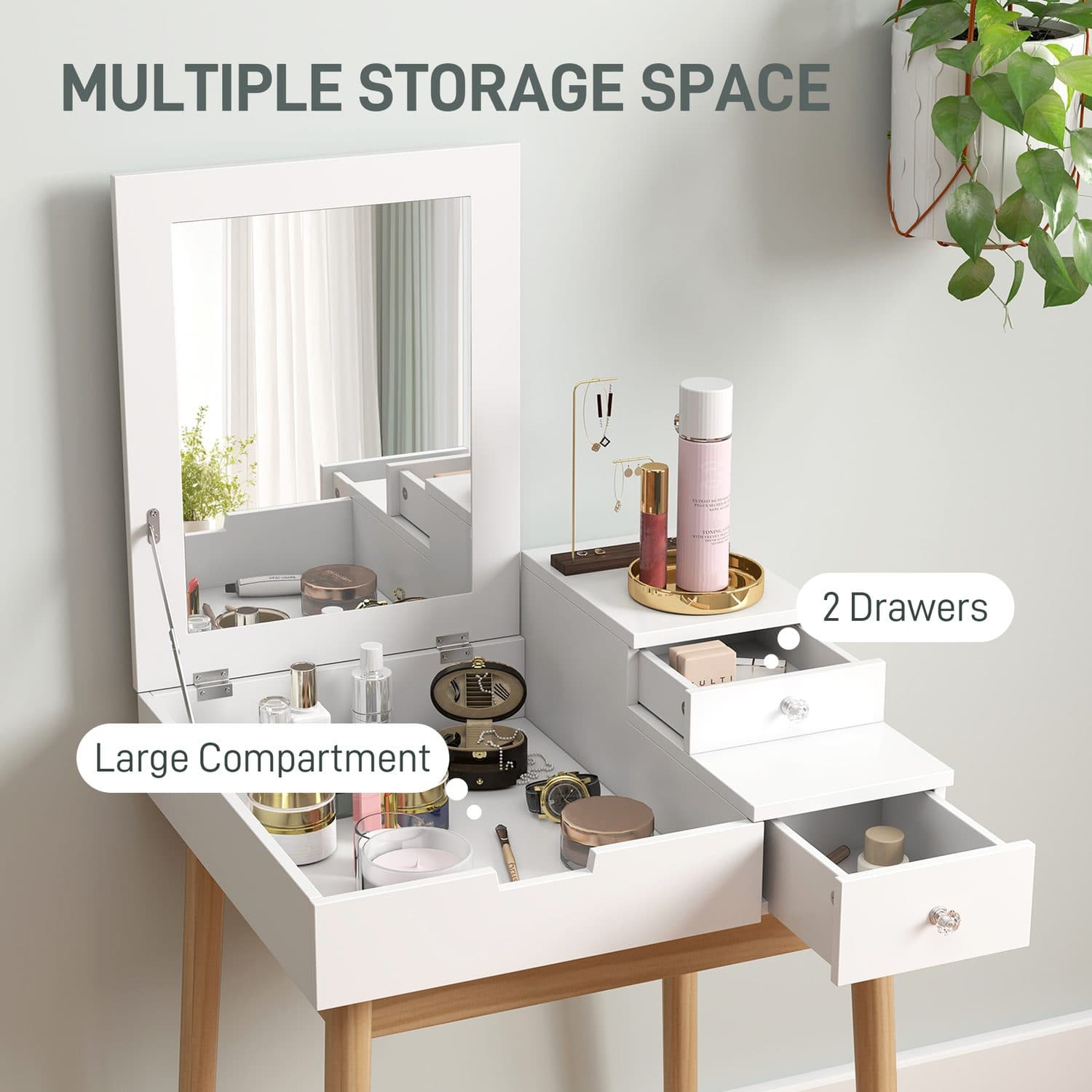 2-in-1 Vanity & Writing Desk - image 2