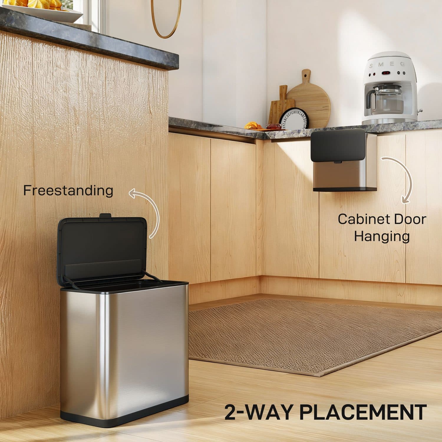 Compact 8L Hanging Kitchen Bin for Small Spaces - image 4