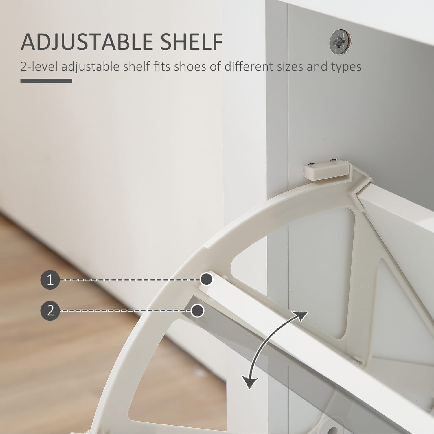 Slimline White Shoe Cabinet - image 4