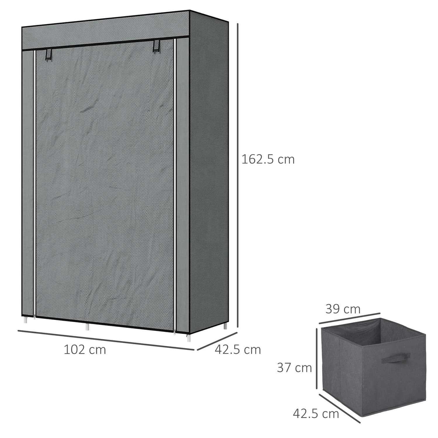 Portable Fabric Wardrobe for Clothes Storage - image 3