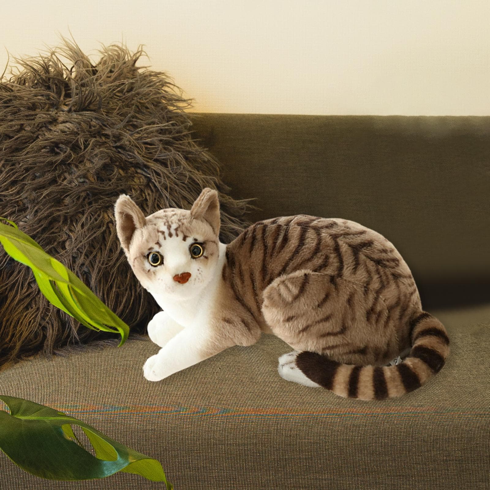Realistic Tabby Cat Stuffed Plush That Sits Beautifully - image 5