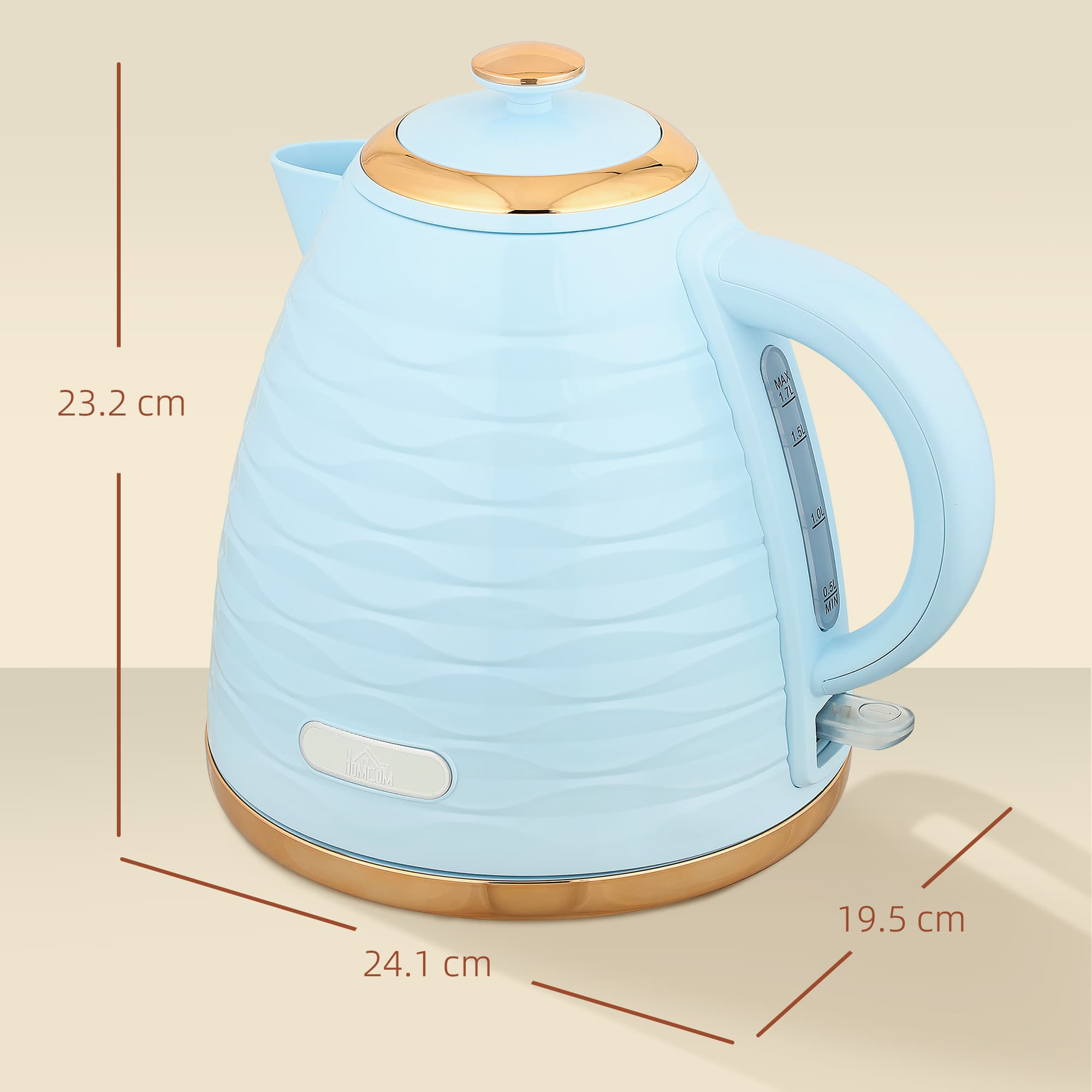 Light Blue Rapid Boil Kettle with Honeycomb Texture - image 4
