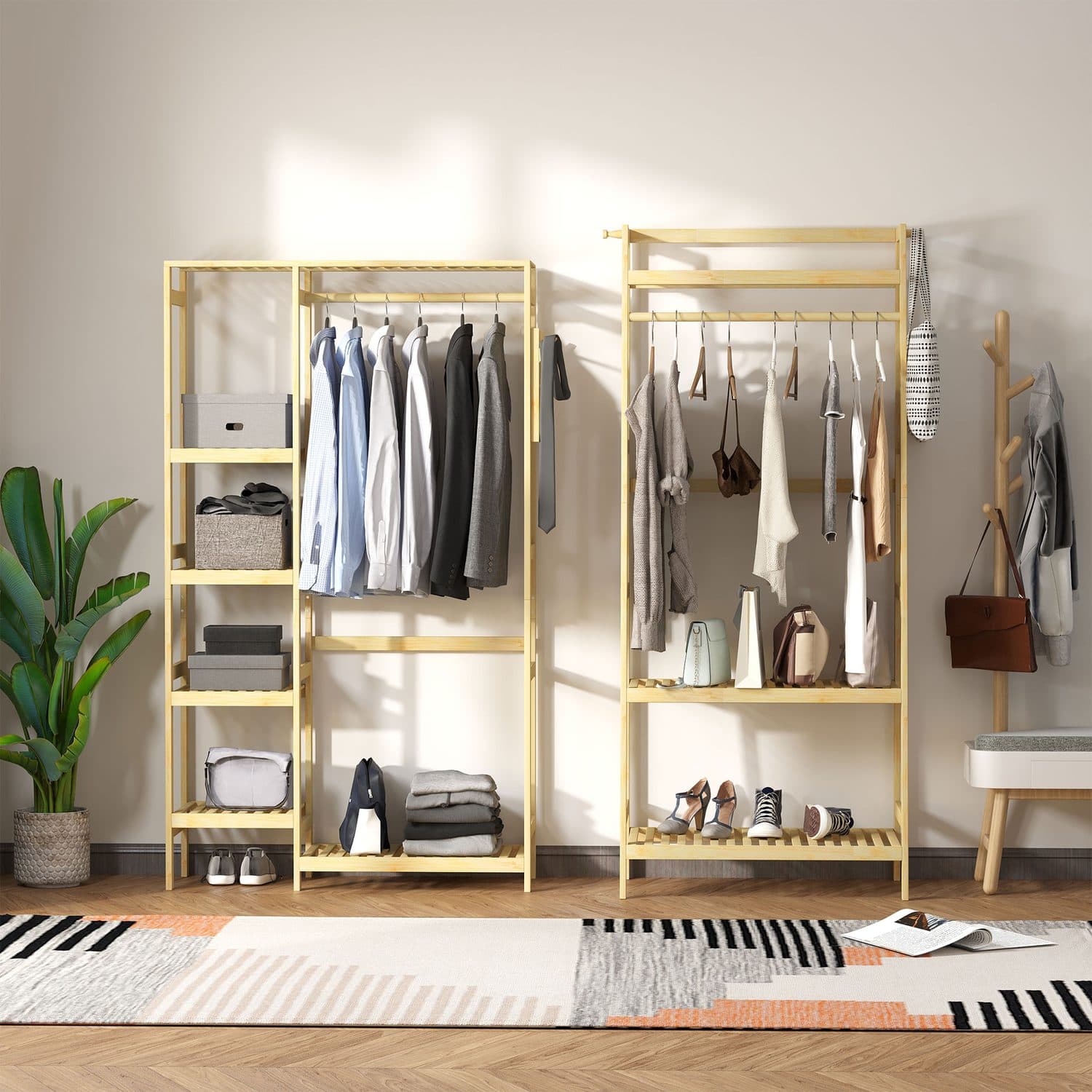 Natural Bamboo Clothes Rack - image 4