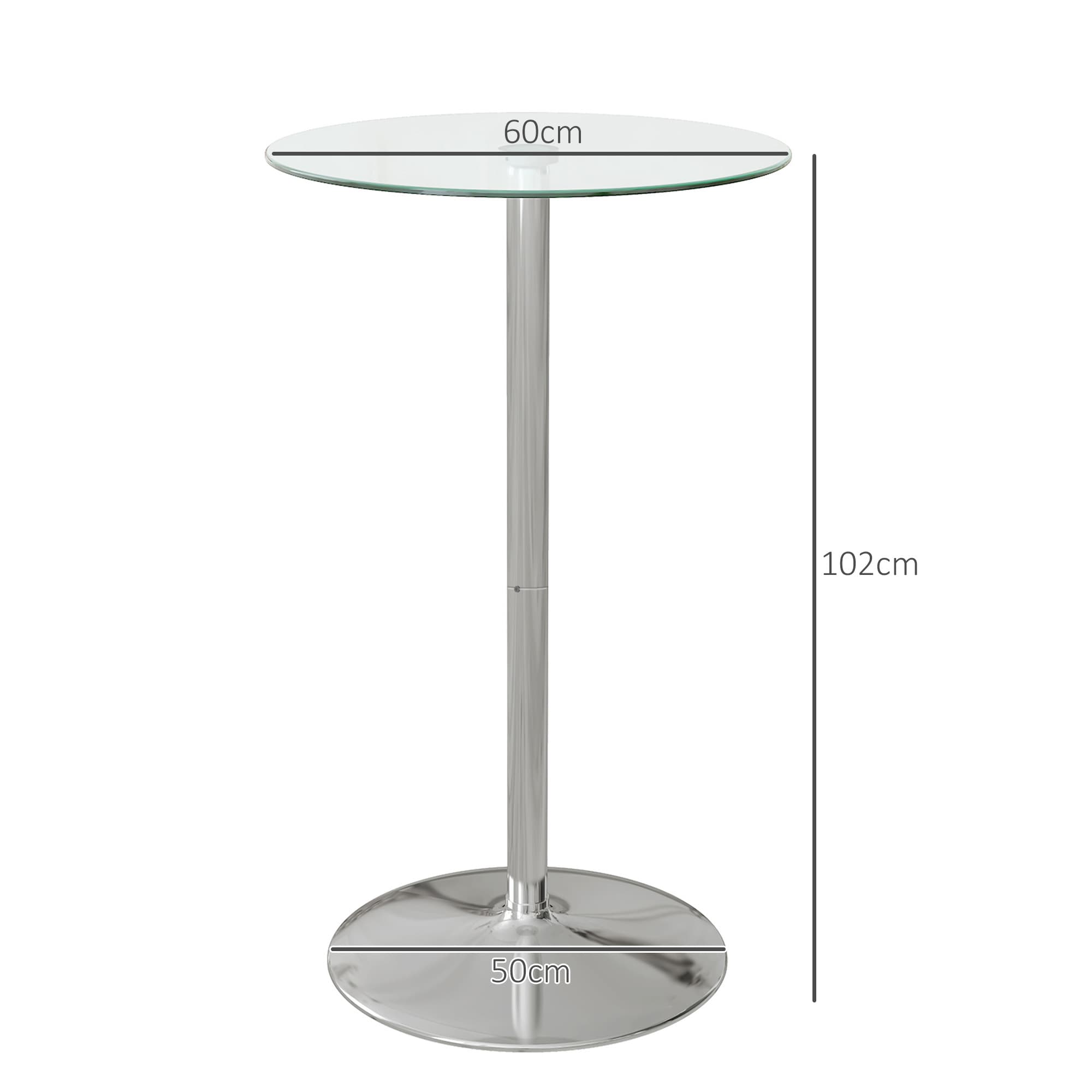 Round Glass Bar Table for Compact Dining - image 2