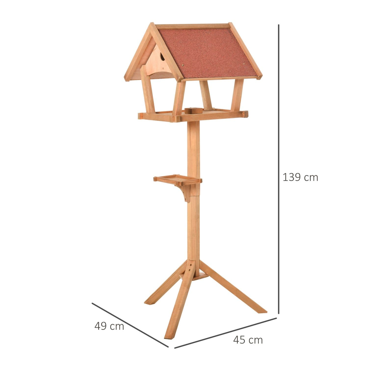Freestanding Fir Wood Bird Feeding Table - image 5