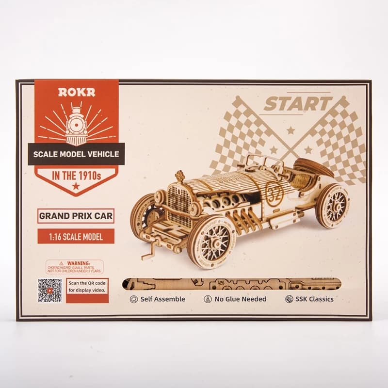 Self-Assembly 3D Wooden Racing Car Model - image 5