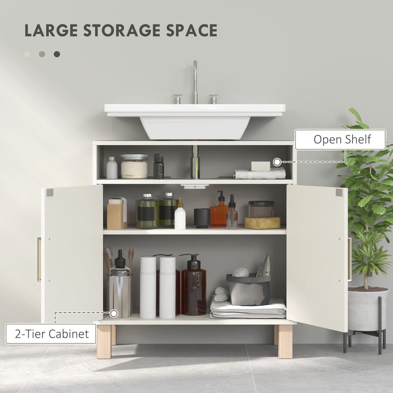 Under-Sink Cabinet with U-Shaped Basin Cut-Out - image 5