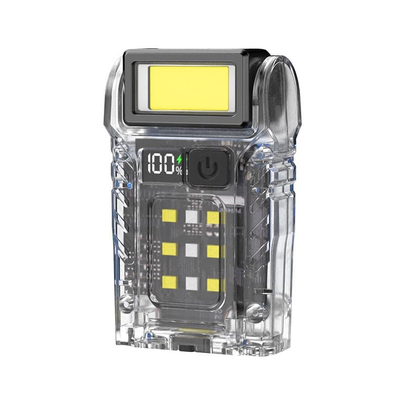 Pocket LED Work Light with COB Side Panel, Magnetic Base and Belt Clip