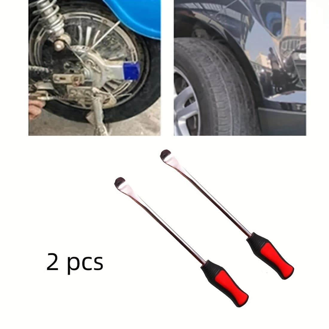 2 Piece Heavy Duty Pry Bar Set for Workshop Jobs
