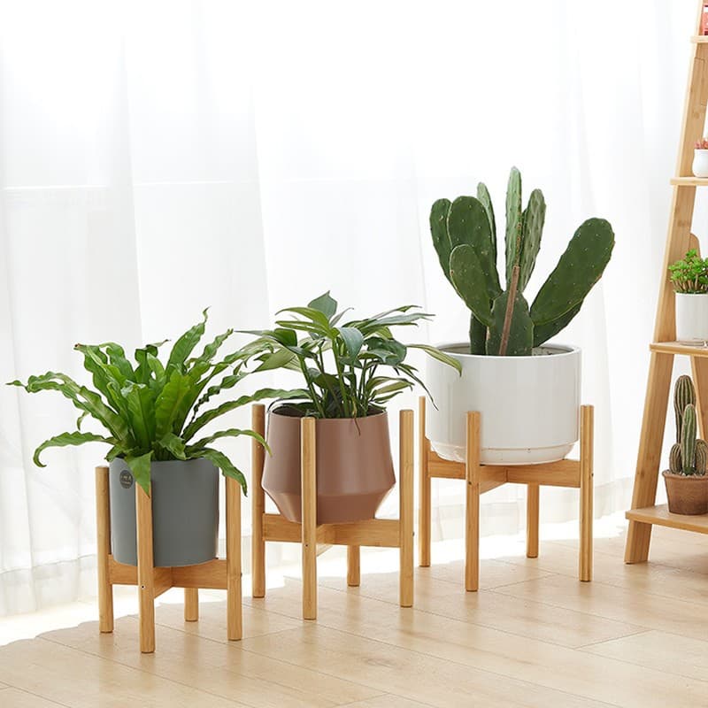 Show off indoor plants on a bamboo pot stand - image 4